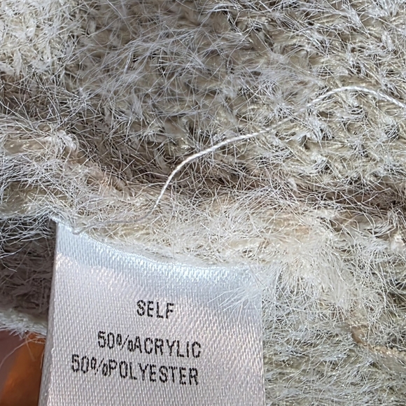 Easel Beige Cream Long Open Cardigan Sz Large NWT - Picture 6 of 6